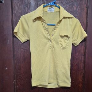 Yellow Short Sleeve Women's Top